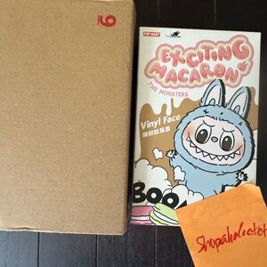 Unopened Authentic Labubu Exciting Macarons Pendant 💙 Pop Mart 7”– HTF!